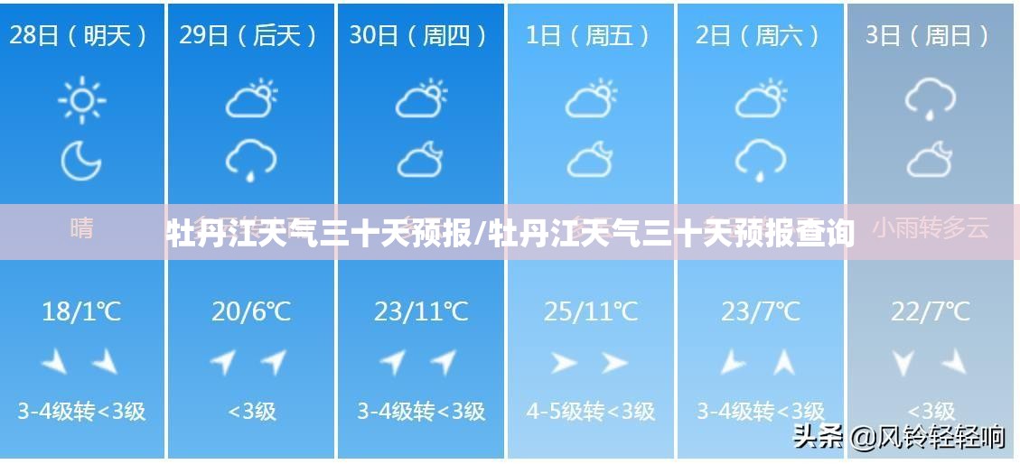 牡丹江天气三十天预报/牡丹江天气三十天预报查询
