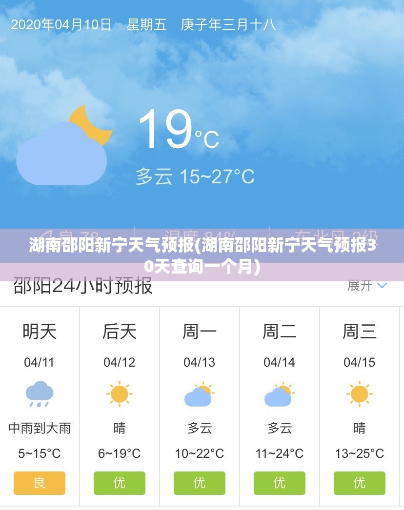 湖南邵阳新宁天气预报(湖南邵阳新宁天气预报30天查询一个月) 湖南邵阳新宁天气预报(湖南邵阳新宁天气预报30天查询一个月)