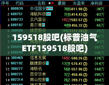 159518股吧(标普油气ETF159518股吧) 159518股吧(标普油气ETF159518股吧)
