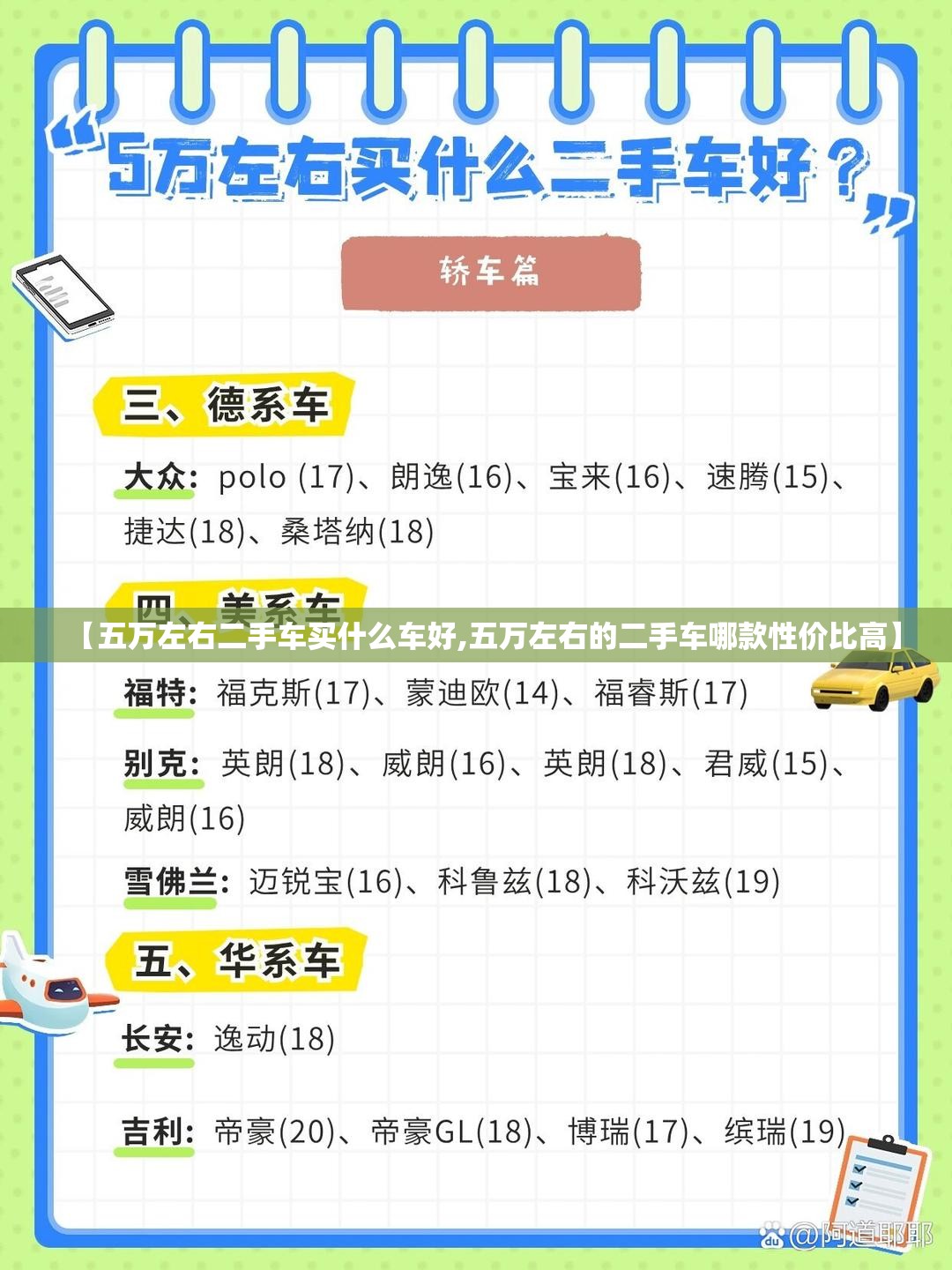 【五万左右二手车买什么车好,五万左右的二手车哪款性价比高】
