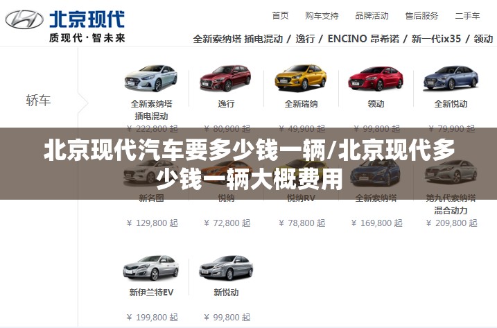 北京现代汽车要多少钱一辆/北京现代多少钱一辆大概费用 北京现代汽车要多少钱一辆/北京现代多少钱一辆大概费用