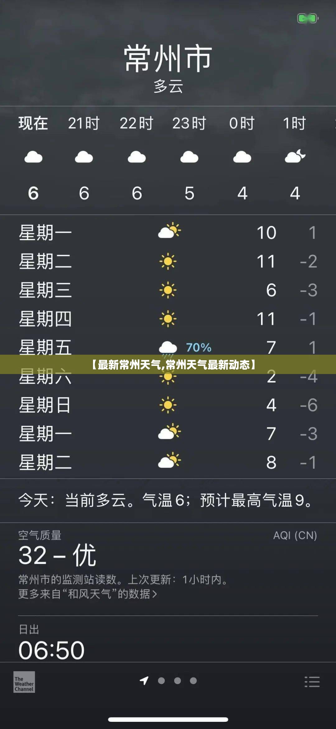 【最新常州天气,常州天气最新动态】 【最新常州天气,常州天气最新动态】