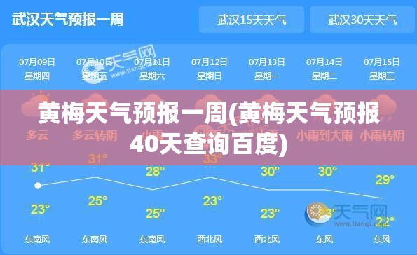 黄梅天气预报一周(黄梅天气预报40天查询百度)