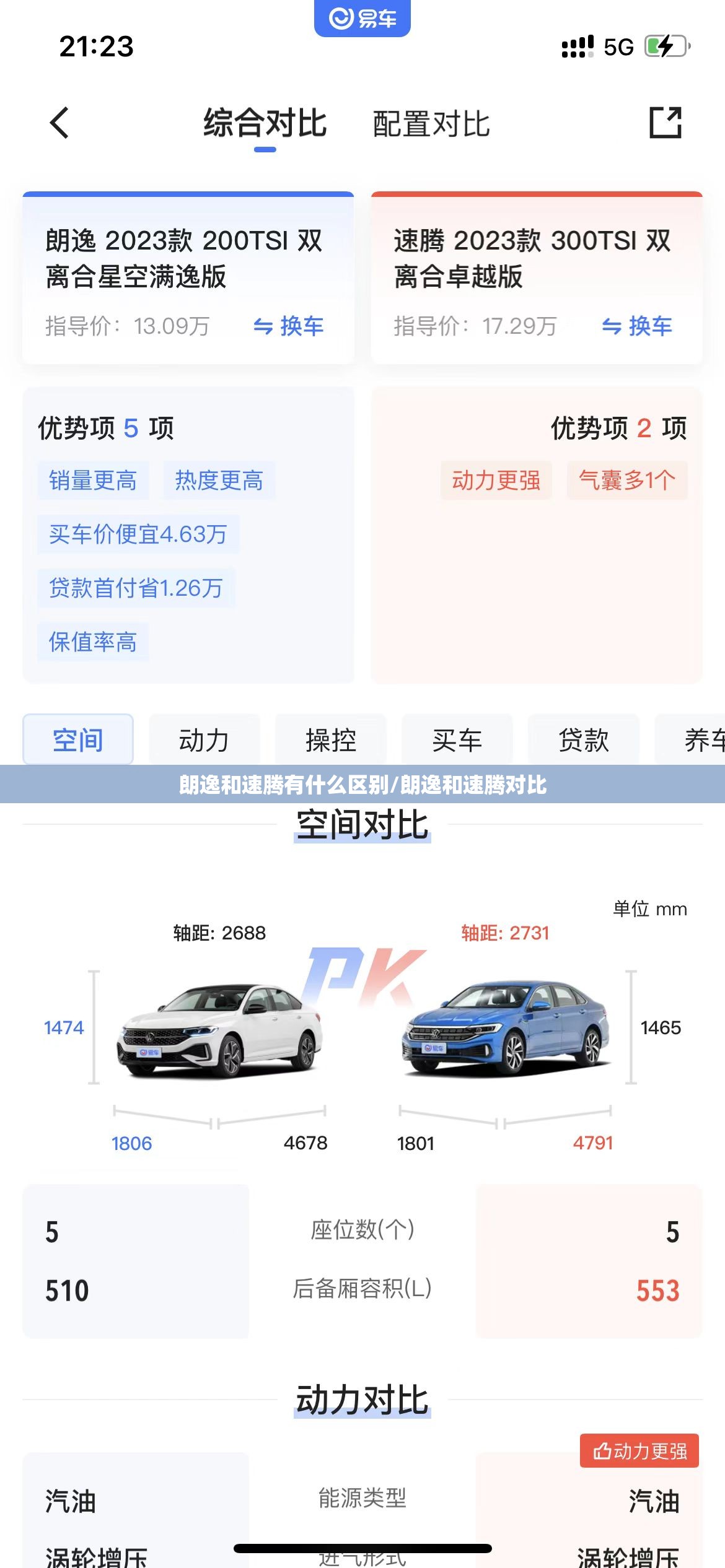 朗逸和速腾有什么区别/朗逸和速腾对比