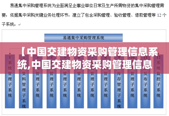 【中国交建物资采购管理信息系统,中国交建物资采购管理信息系统官方网站】 【中国交建物资采购管理信息系统,中国交建物资采购管理信息系统官方网站】
