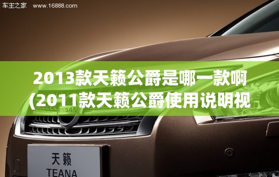 2013款天籁公爵是哪一款啊(2011款天籁公爵使用说明视频)