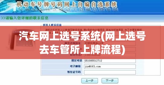 汽车网上选号系统(网上选号去车管所上牌流程) 汽车网上选号系统(网上选号去车管所上牌流程)