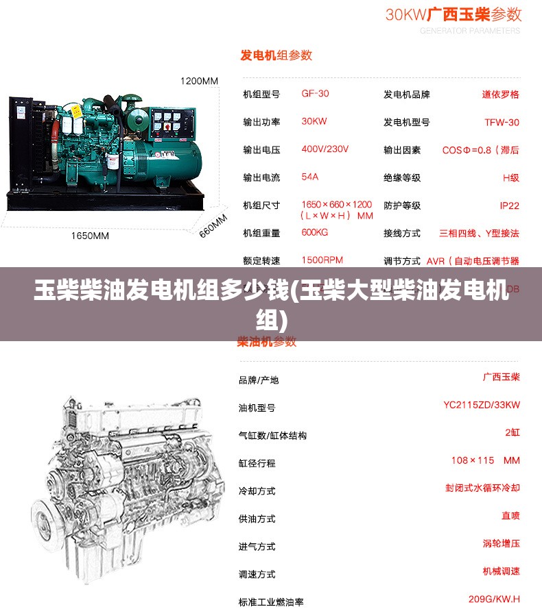 玉柴柴油发电机组多少钱(玉柴大型柴油发电机组)