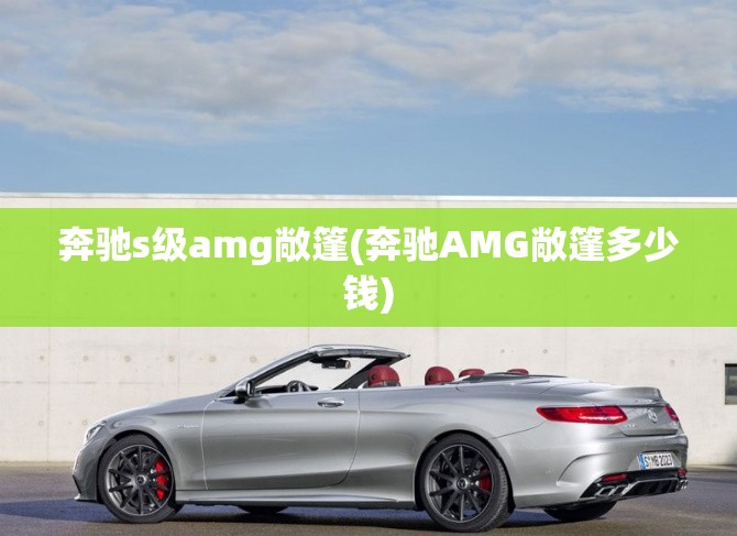 奔驰s级amg敞篷(奔驰AMG敞篷多少钱)