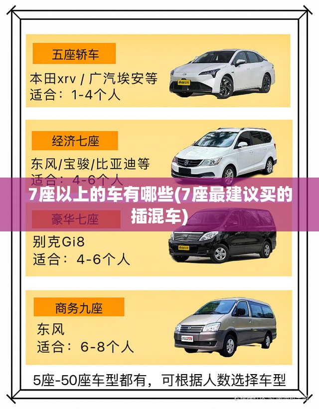 7座以上的车有哪些(7座最建议买的插混车) 7座以上的车有哪些(7座最建议买的插混车)