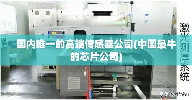 国内唯一的高端传感器公司(中国最牛的芯片公司)