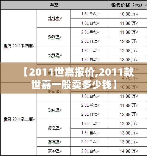 【2011世嘉报价,2011款世嘉一般卖多少钱】 【2011世嘉报价,2011款世嘉一般卖多少钱】