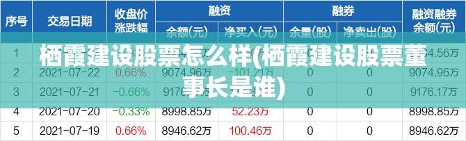 栖霞建设股票怎么样(栖霞建设股票董事长是谁)