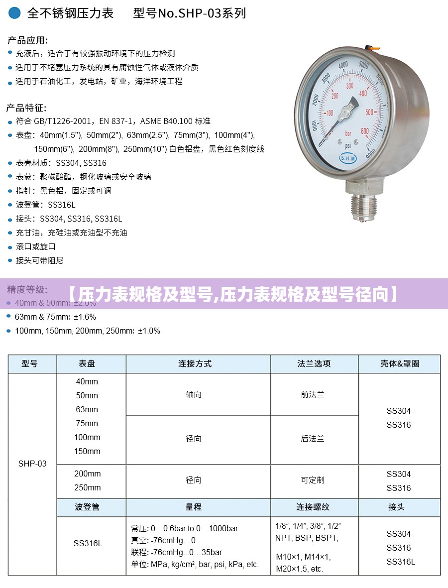 【压力表规格及型号,压力表规格及型号径向】 【压力表规格及型号,压力表规格及型号径向】
