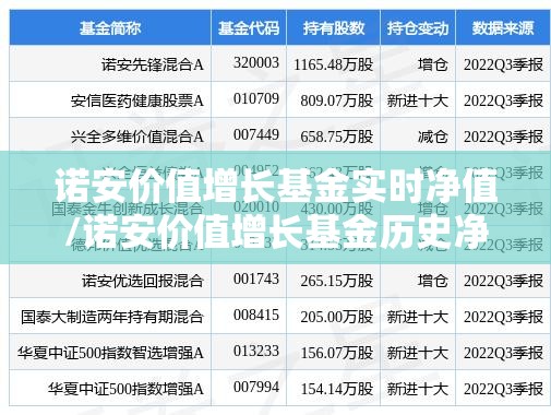 诺安价值增长基金实时净值/诺安价值增长基金历史净值查询 诺安价值增长基金实时净值/诺安价值增长基金历史净值查询