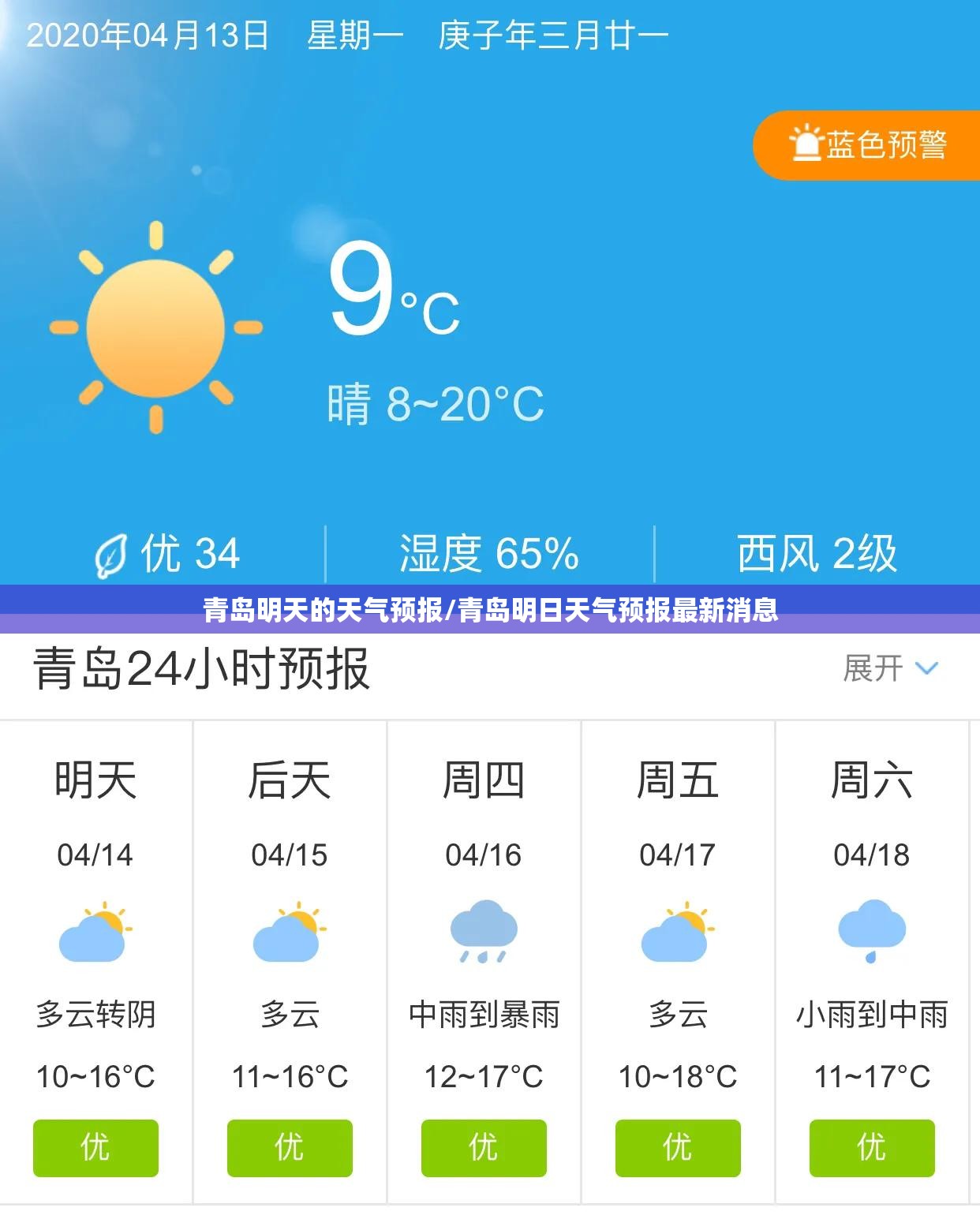 青岛明天的天气预报/青岛明日天气预报最新消息 青岛明天的天气预报/青岛明日天气预报最新消息