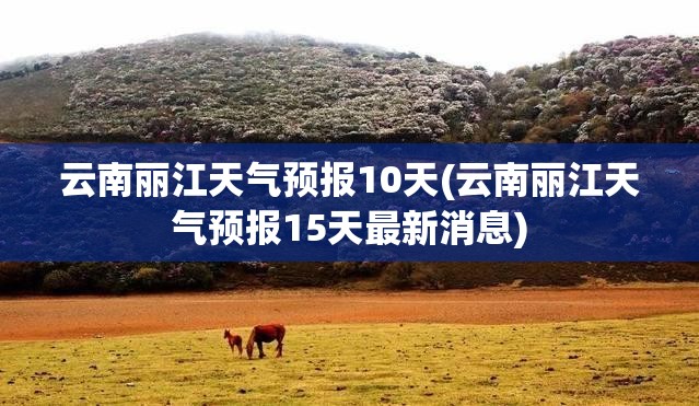 云南丽江天气预报10天(云南丽江天气预报15天最新消息)