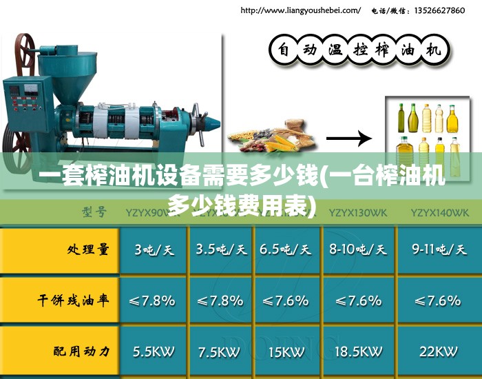 一套榨油机设备需要多少钱(一台榨油机多少钱费用表) 一套榨油机设备需要多少钱(一台榨油机多少钱费用表)
