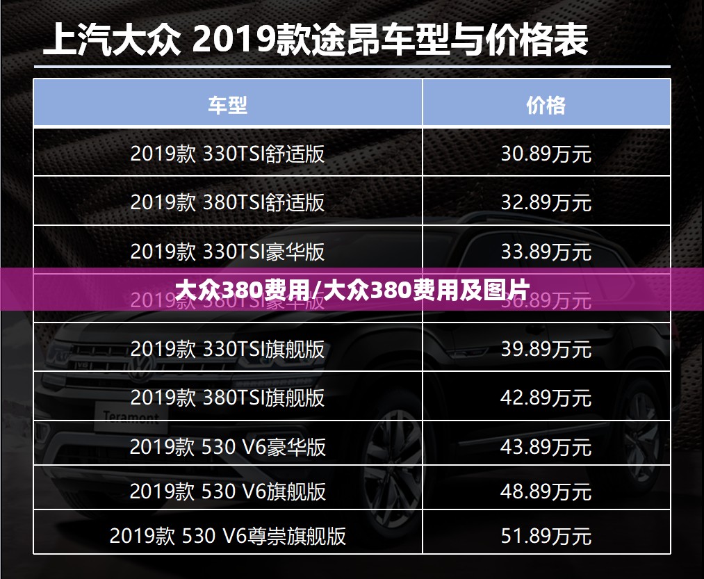 大众380费用/大众380费用及图片 大众380费用/大众380费用及图片