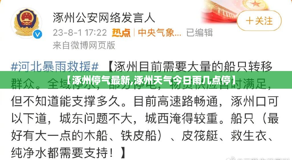 【涿州停气最新,涿州天气今日雨几点停】