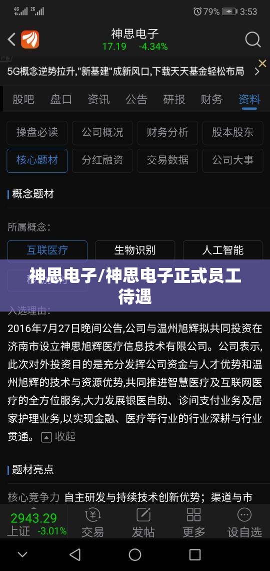 神思电子/神思电子正式员工待遇