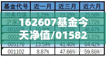 162607基金今天净值/015828基金今日净值估算