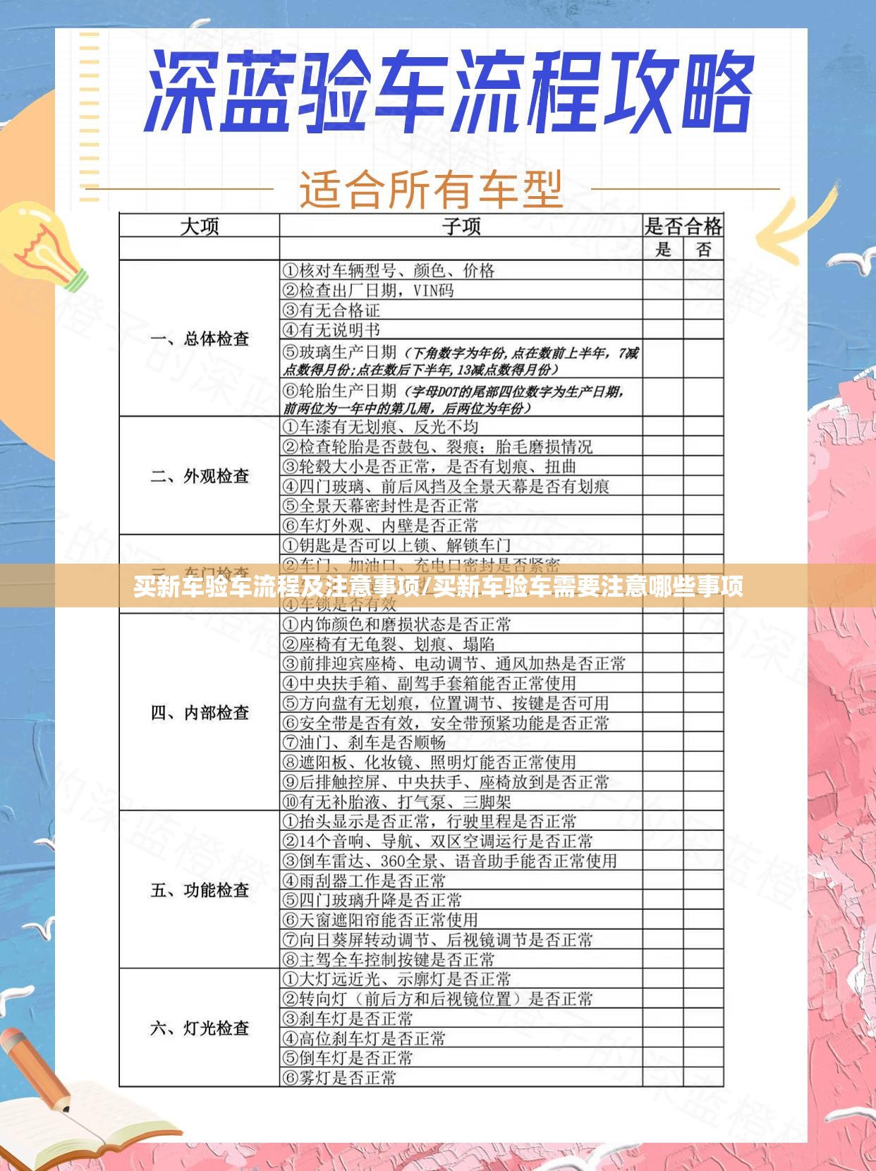 买新车验车流程及注意事项/买新车验车需要注意哪些事项 买新车验车流程及注意事项/买新车验车需要注意哪些事项