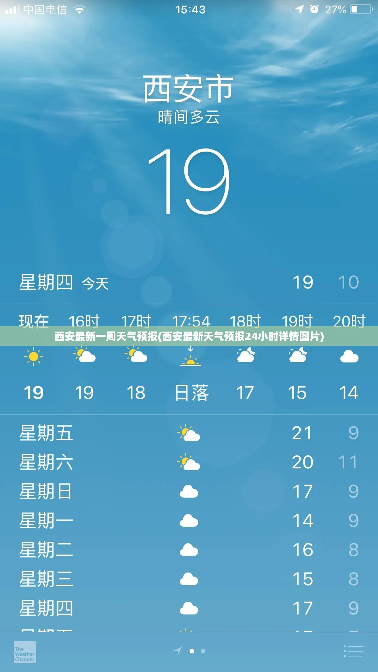 西安最新一周天气预报(西安最新天气预报24小时详情图片)