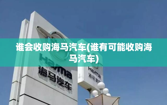 谁会收购海马汽车(谁有可能收购海马汽车)