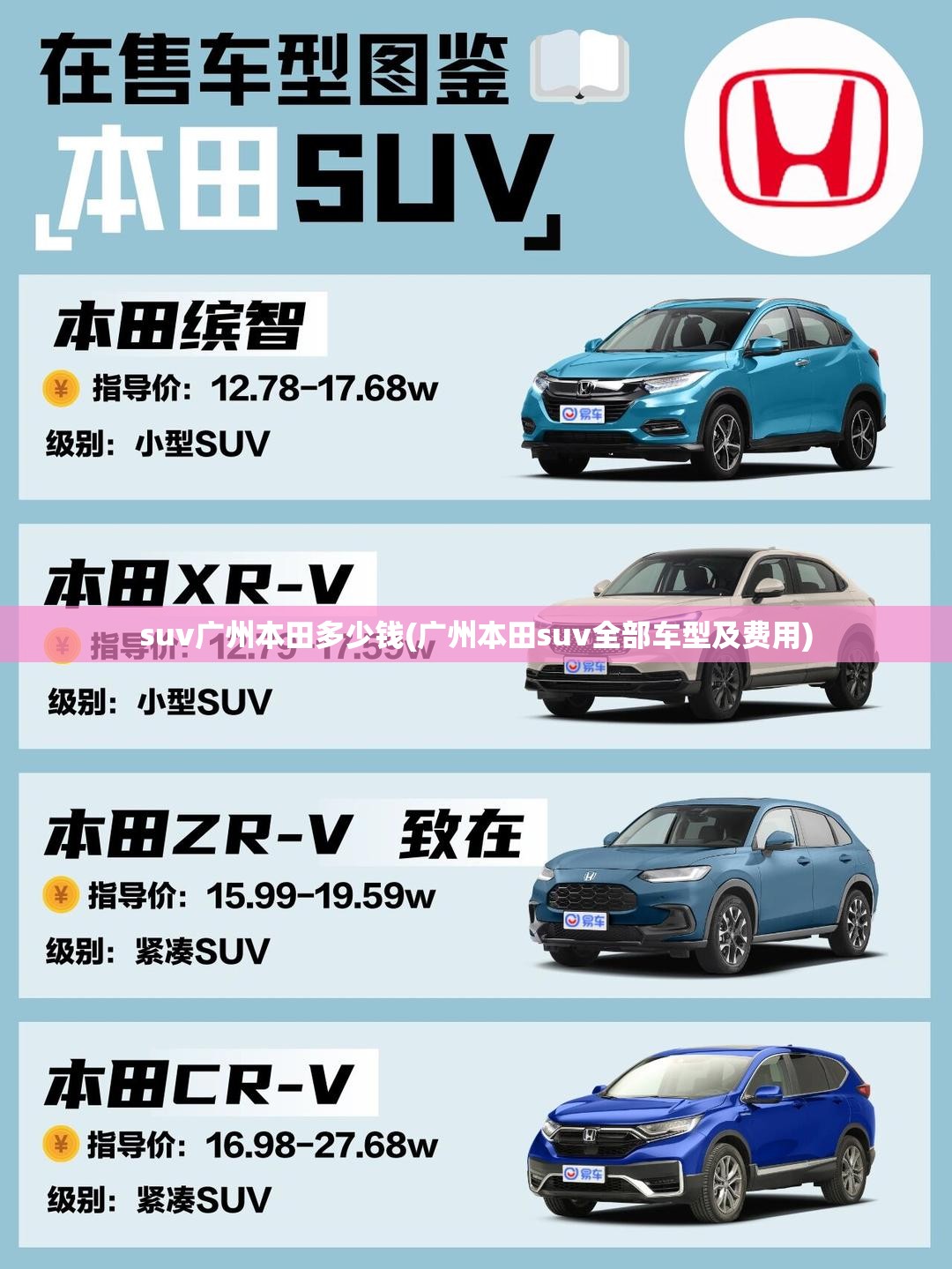 suv广州本田多少钱(广州本田suv全部车型及费用) suv广州本田多少钱(广州本田suv全部车型及费用)