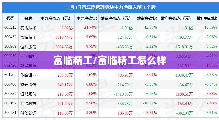 富临精工/富临精工怎么样