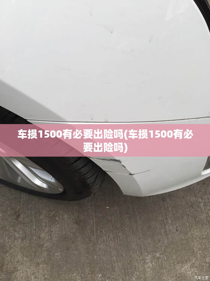车损1500有必要出险吗(车损1500有必要出险吗)