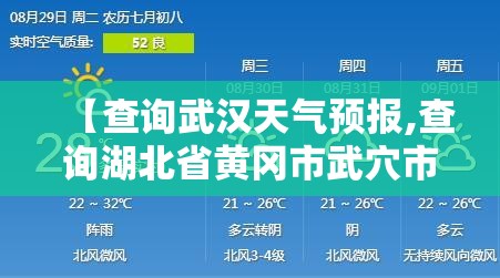 【查询武汉天气预报,查询湖北省黄冈市武穴市天气预报】