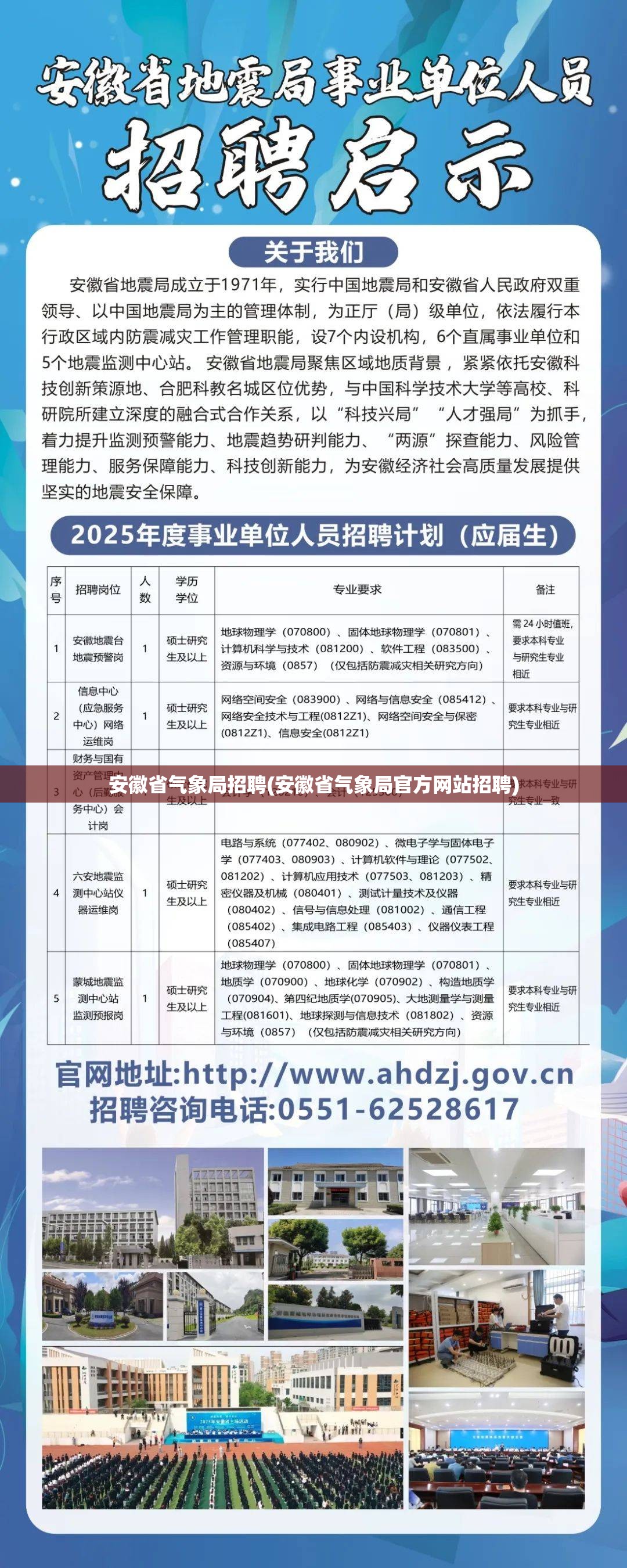 安徽省气象局招聘(安徽省气象局官方网站招聘)