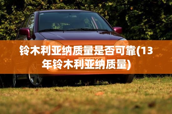 铃木利亚纳质量是否可靠(13年铃木利亚纳质量)