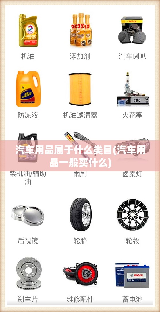 汽车用品属于什么类目(汽车用品一般买什么)