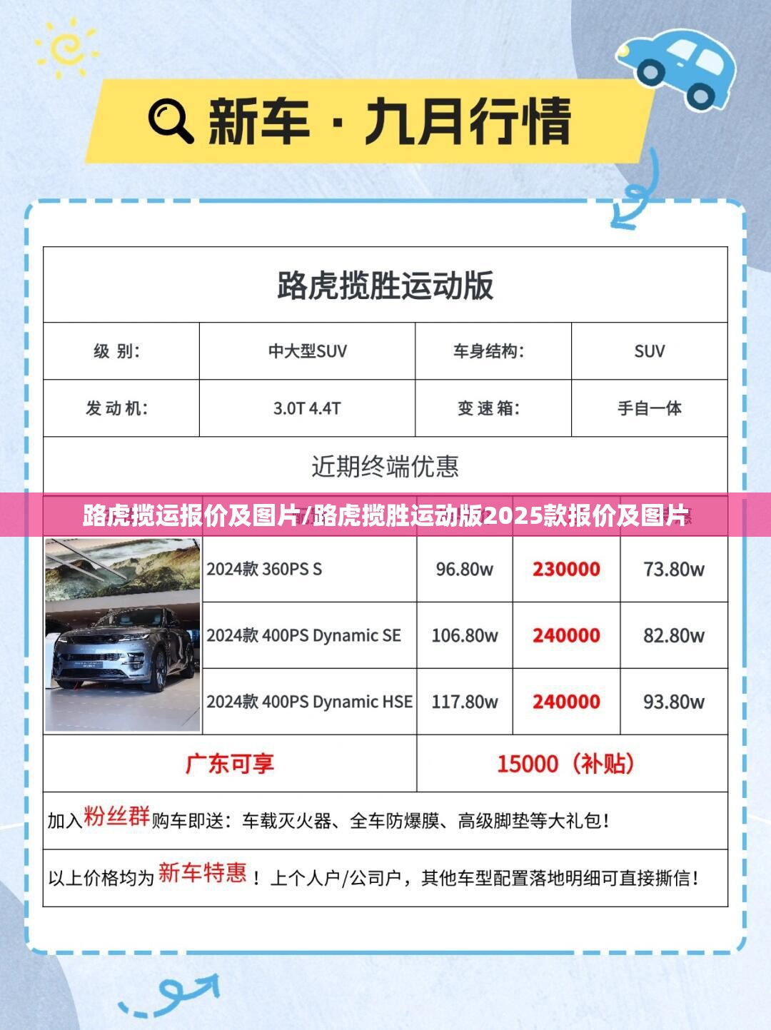 路虎揽运报价及图片/路虎揽胜运动版2025款报价及图片