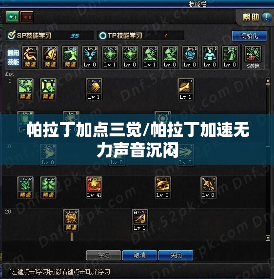帕拉丁加点三觉/帕拉丁加速无力声音沉闷