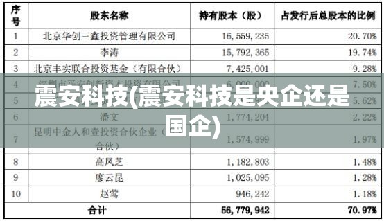 震安科技(震安科技是央企还是国企)