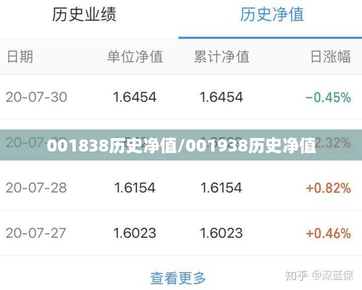 001838历史净值/001938历史净值