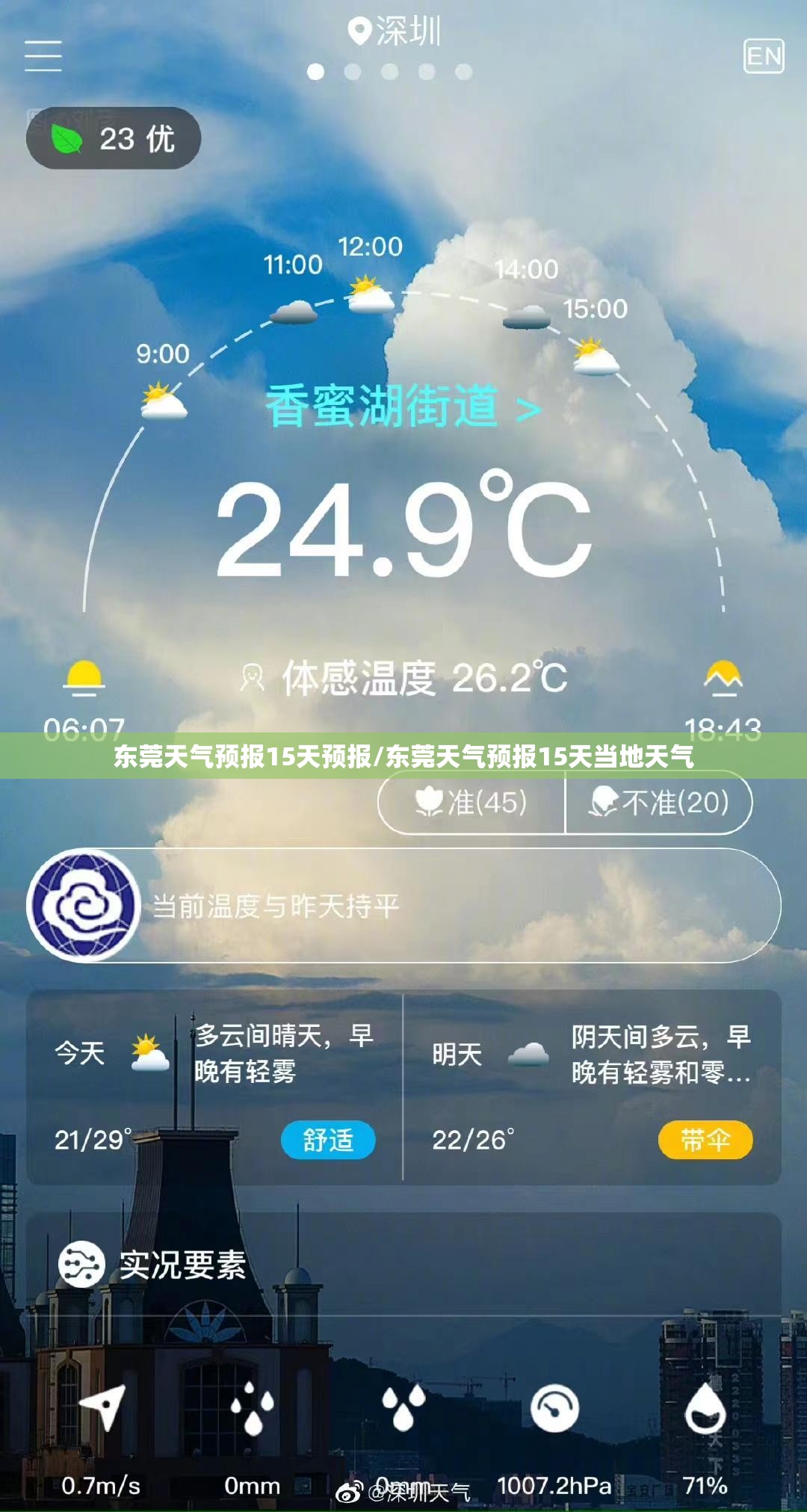东莞天气预报15天预报/东莞天气预报15天当地天气