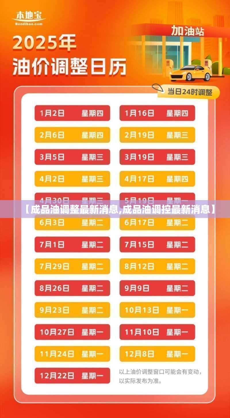 【成品油调整最新消息,成品油调控最新消息】