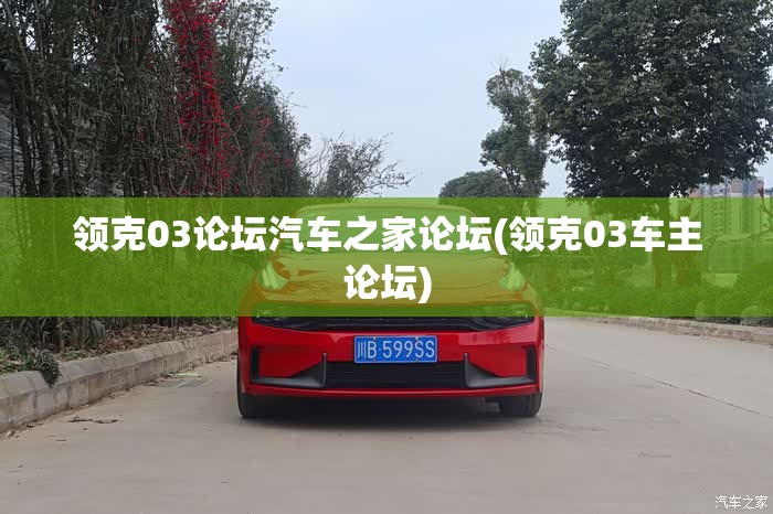 领克03论坛汽车之家论坛(领克03车主论坛)
