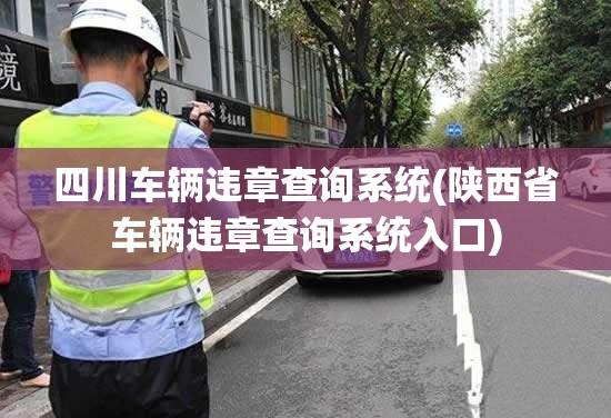 四川车辆违章查询系统(陕西省车辆违章查询系统入口) 四川车辆违章查询系统(陕西省车辆违章查询系统入口)