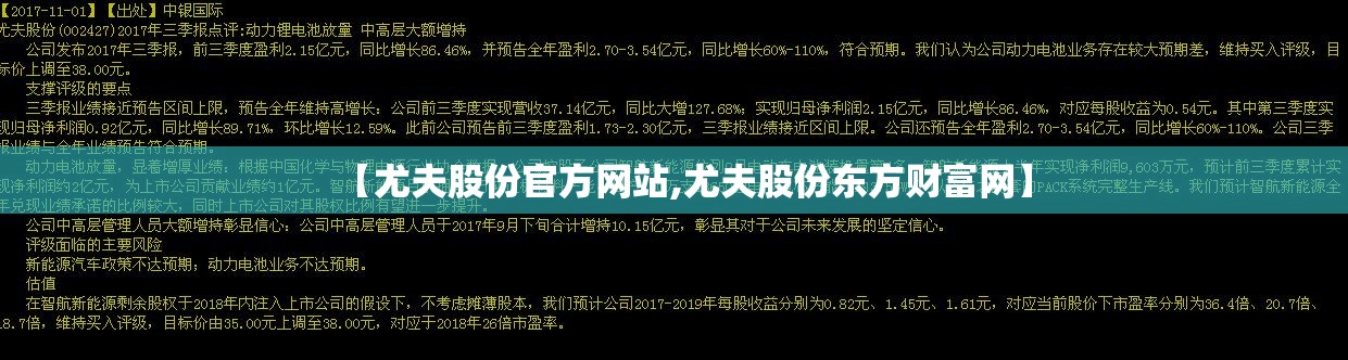 【尤夫股份官方网站,尤夫股份东方财富网】