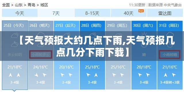【天气预报大约几点下雨,天气预报几点几分下雨下载】