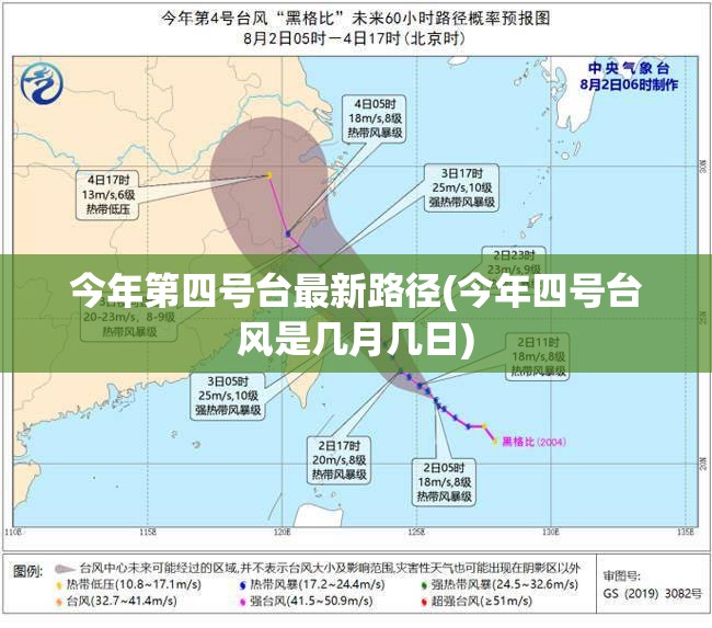 今年第四号台最新路径(今年四号台风是几月几日)