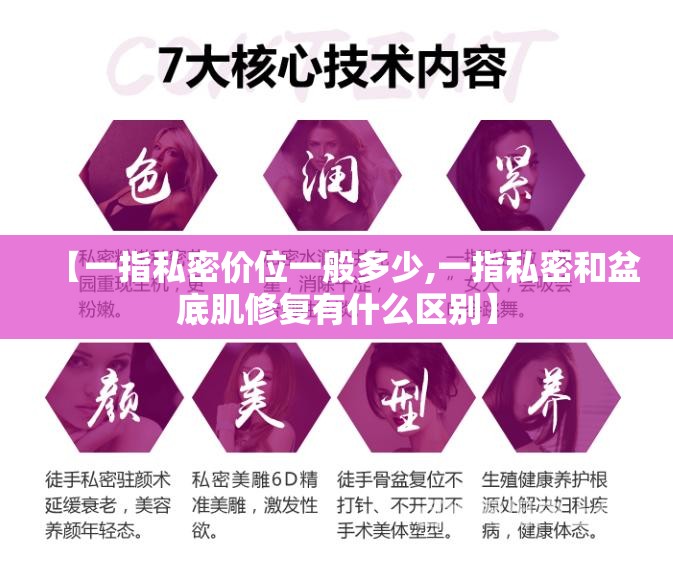 【一指私密价位一般多少,一指私密和盆底肌修复有什么区别】 【一指私密价位一般多少,一指私密和盆底肌修复有什么区别】