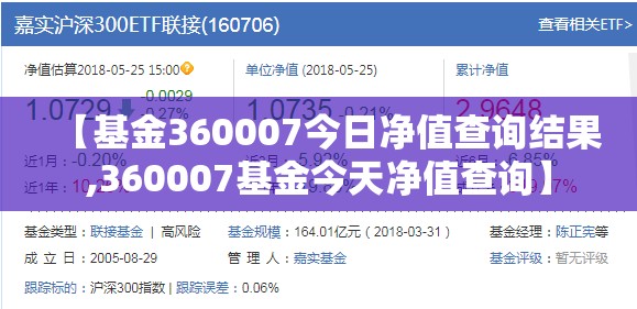 【基金360007今日净值查询结果,360007基金今天净值查询】