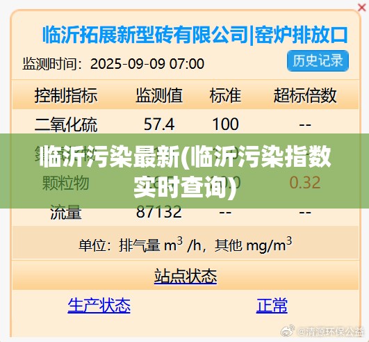 临沂污染最新(临沂污染指数实时查询) 临沂污染最新(临沂污染指数实时查询)